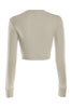 Cropped Long Sleeve Crew Neck Sweatshirt | 30% Off First Order | Oatmeal
